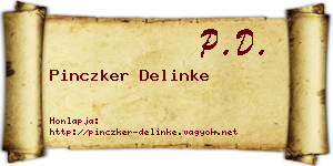 Pinczker Delinke névjegykártya